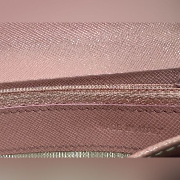 Prada Saffiano Leather Blush Pink Women's Continental Wallet with COA - Picture 10 of 16